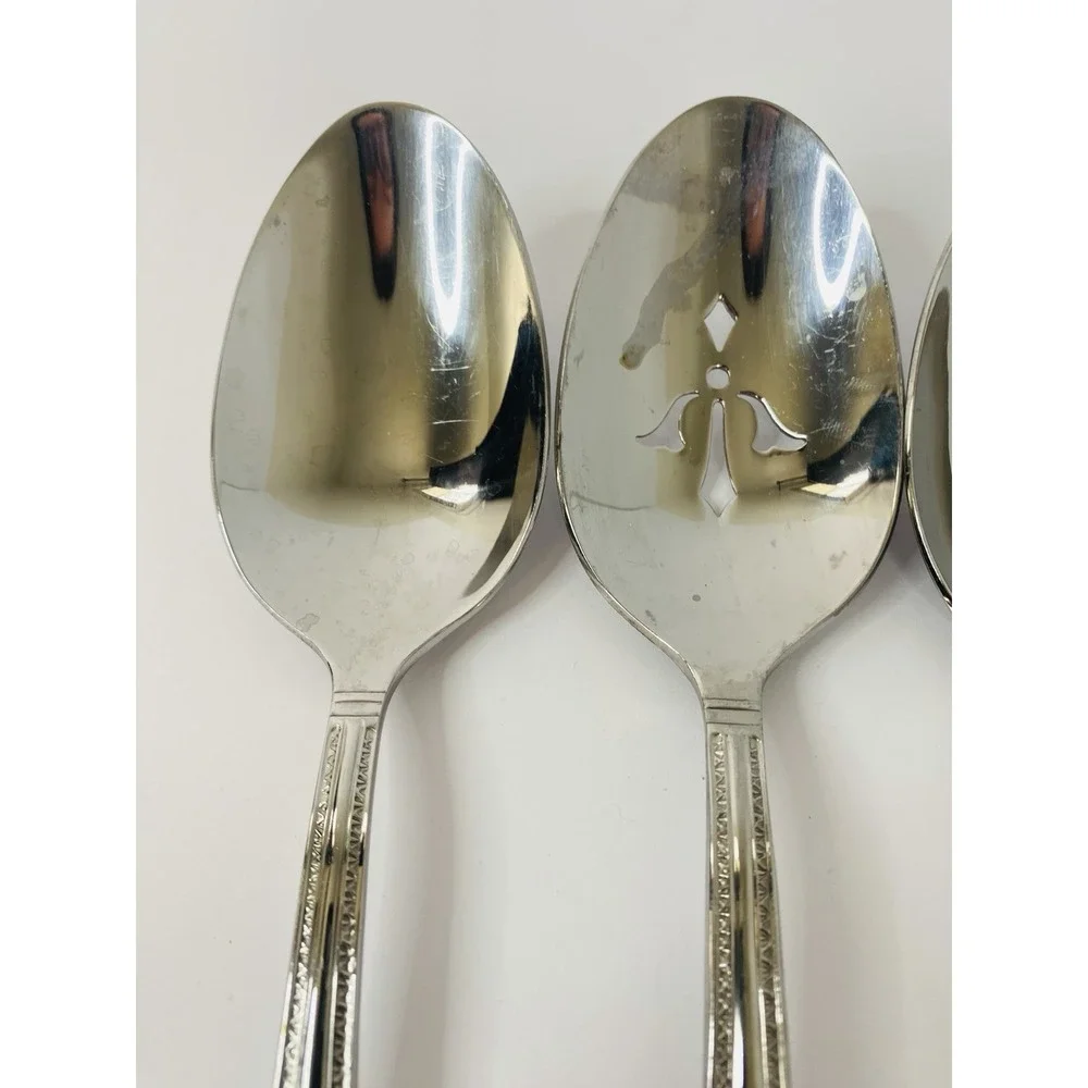 Set Of 5 Mikasa Sinclair-Belvedere Serving Spoons Sugar Butter Knife